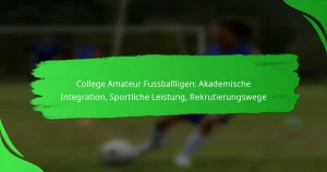 College Amateur Fussballligen: Akademische Integration, Sportliche Leistung, Rekrutierungswege